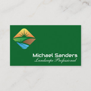 Landscaping Logo   Sun Business Card