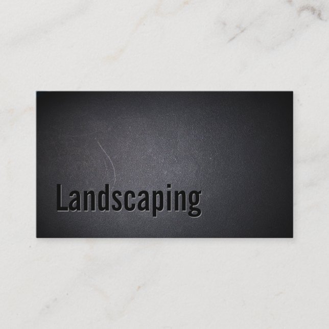 Landscaping Modern Bold Black Elegant Business Card (Front)