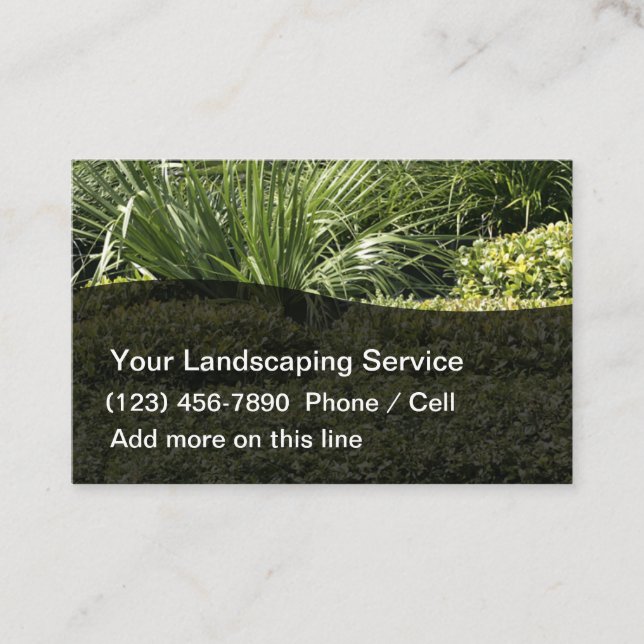 Landscaping Modern Business Card (Front)