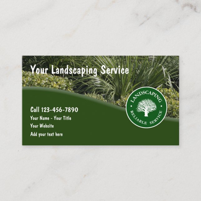 Landscaping Modern Professional Business Card (Front)