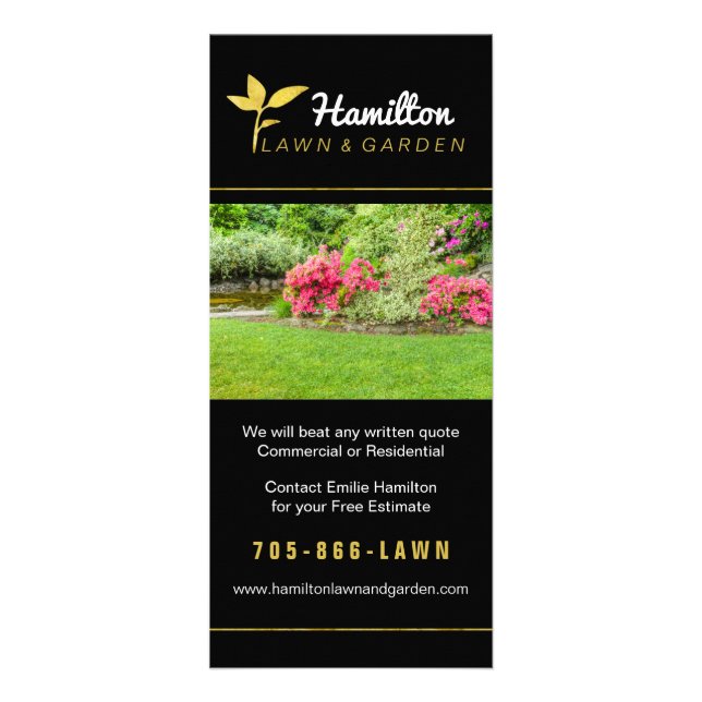 Landscaping Price List Flyer Rack Card (Front)