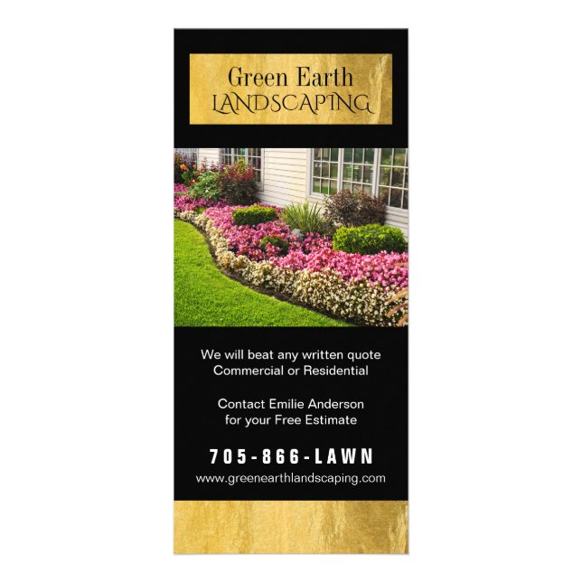 Landscaping Price List Flyer Rack Card (Front)