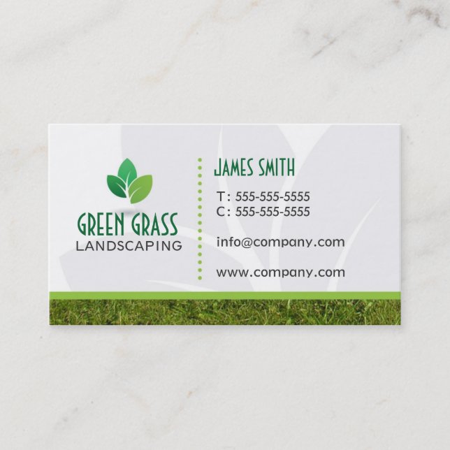 Landscaping Professional Business Card (Front)