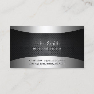 Landscaping Professional Carbon Black Modern Business Card