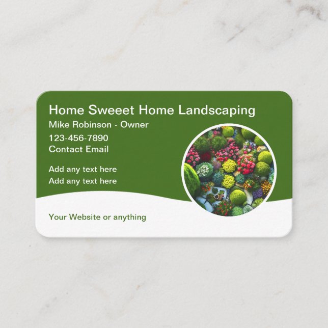 Landscaping Professional Services Business Cards (Front)