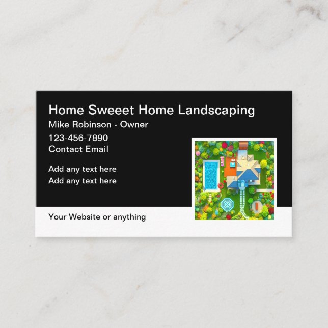 Landscaping Professional Services Business Cards (Front)