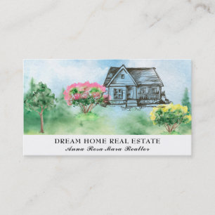 *~* Landscaping Realtor Modern Lawn Care Business Card
