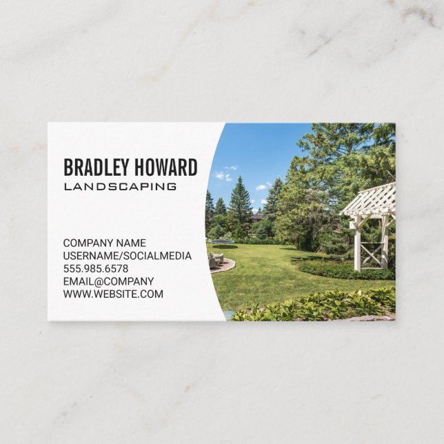 Landscaping | Residence Backyard Business Card (Front)