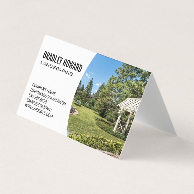 Landscaping | Residence Backyard Business Card (Front)