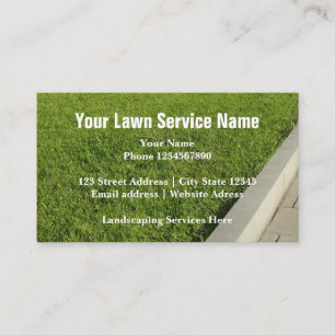 Landscaping service and lawn care business cards