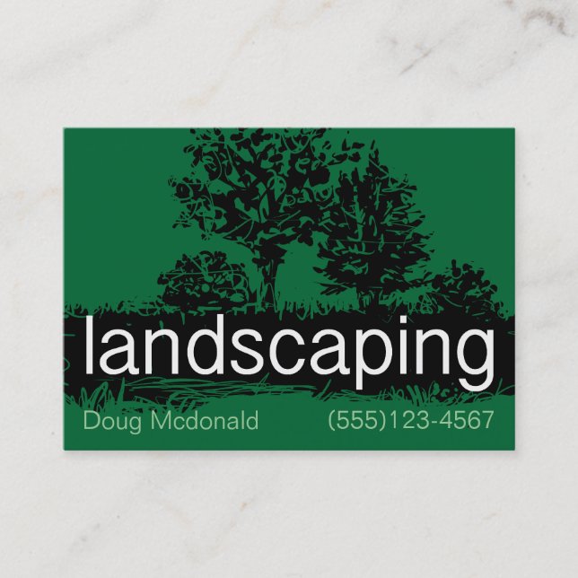 Landscaping Service Business card template (Front)