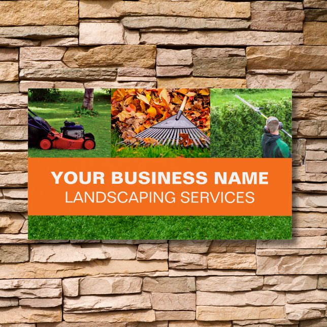 Landscaping Services Business card Lawn care (Creator Uploaded)