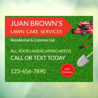 Landscaping Services | Lawn Care & Garden Design Window Cling