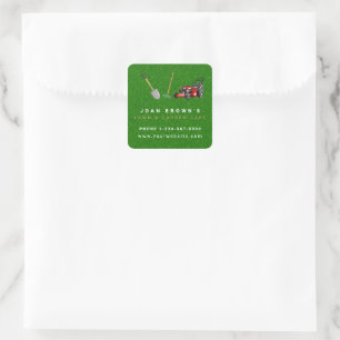 Landscaping Services Lawn Care Gardening Square Sticker