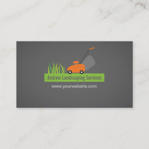 Landscaping Services, Lawn Mower Business Card