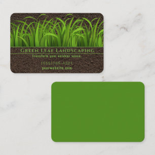 Landscaping Soil Yard Garden Service Business Card