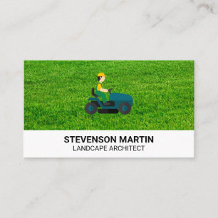 Landscaping Tools   Cut Grass Lawn Mower Business  Business Card
