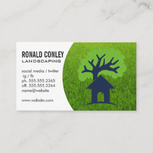 Landscaping Tree House Logo Business Card