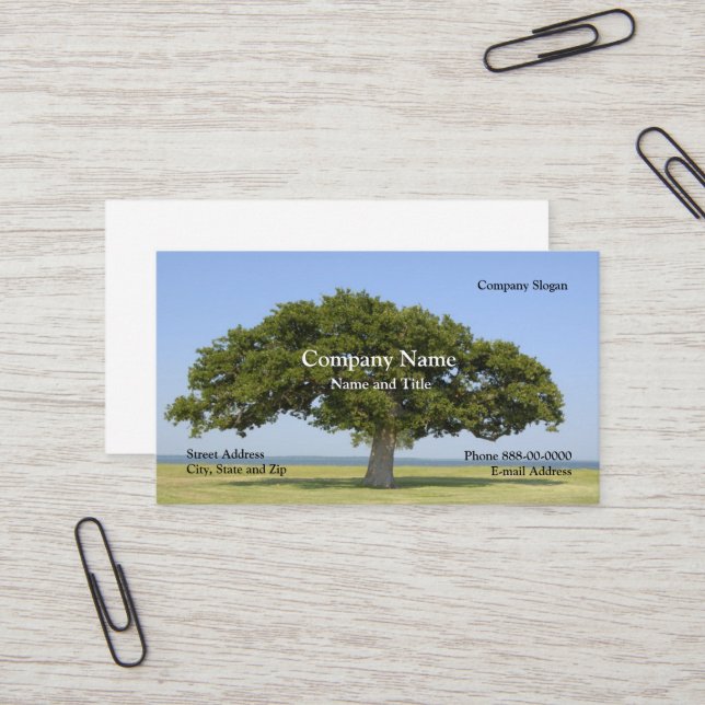 Landscaping Tree Trimmer Business Card (Front/Back In Situ)