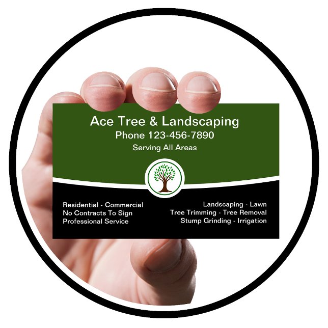 Landscaping Tree Trimming Service  Business Card (Creator Uploaded)