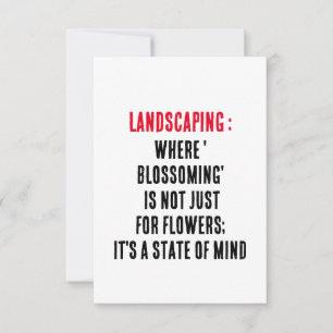 Landscaping Where 'blossoming' is not just for fl Thank You Card