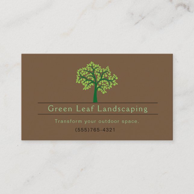 Landscaping Yard Garden Service Business Card (Front)