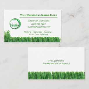 Landscaping Yard Maintenance Lawn Care Business Ca Card