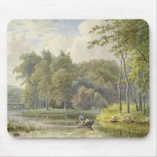 Landschap met Figuren in een Roeibootje Vintage Mouse Mat