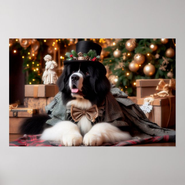 Landseer Gentleman Holiday Poster (Front)