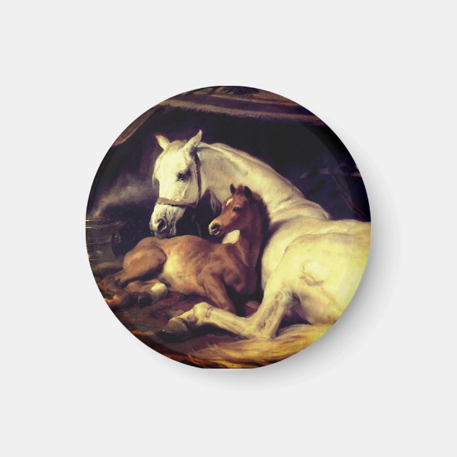 Landseer Horses Magnet (Front)
