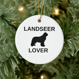 landseer lover ceramic tree decoration