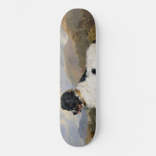 Landseer Newfoundland Dog (Black and White Animal) Skateboard