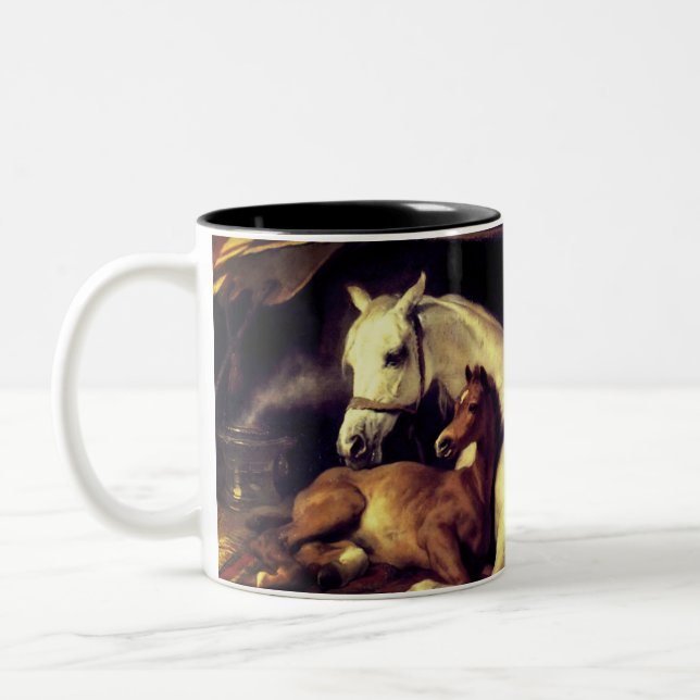 Landseer The Arab Tent Two-Tone Coffee Mug (Left)