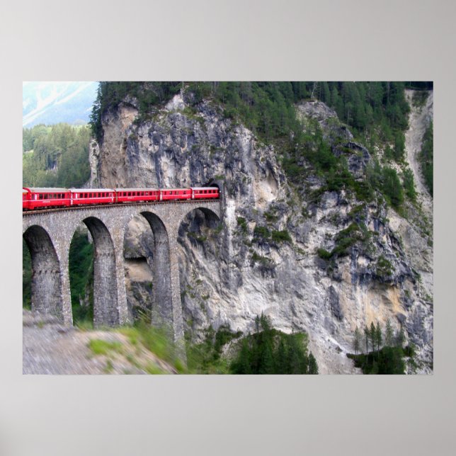 Landwasser Viaduct in Switzerland Poster (Front)
