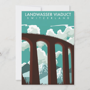 Landwasser Viaduct Switzerland T-Shirt Postcard