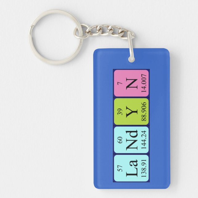 Landyn periodic table name keyring (Front)