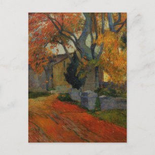 Lane at Alchamps Arles by Paul Gauguin Postcard