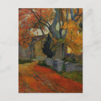 Lane at Alchamps Arles by Paul Gauguin Postcard