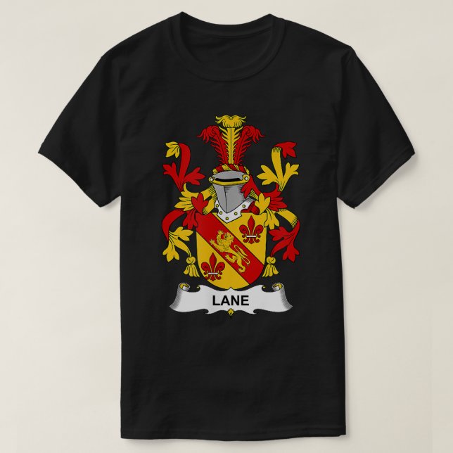 Lane Coat of Arms  Family Crest  T-Shirt (Design Front)
