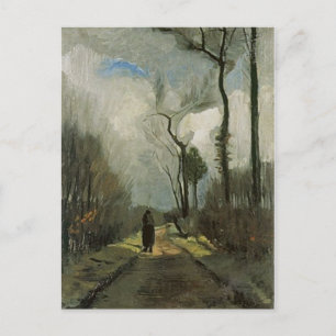 Lane in Autumn, Vincent van Gogh Fine Art Postcard
