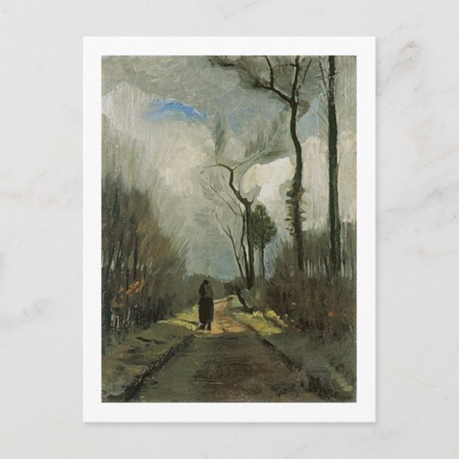 Lane in Autumn, Vincent van Gogh Postcard (Front)