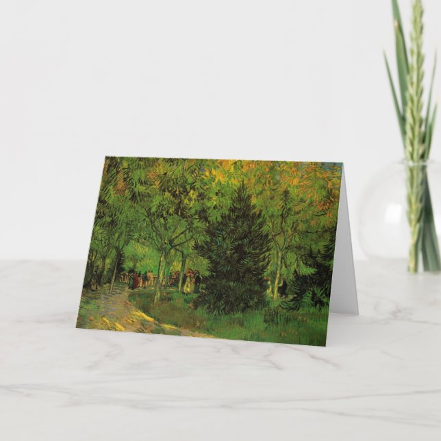 Lane in Public Garden, Arles by Vincent van Gogh Card (Front)