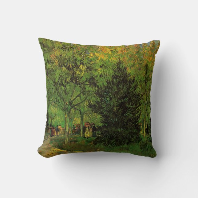 Lane in Public Garden, Arles by Vincent van Gogh Cushion (Front)