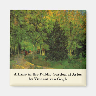 Lane in Public Garden, Arles by Vincent van Gogh Magnet