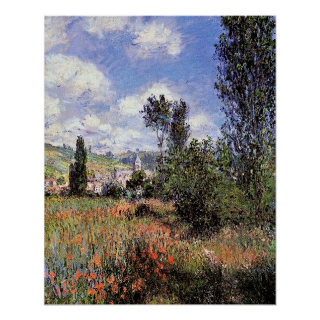 Lane in the Poppy Field by Claude Monet Poster (Front)