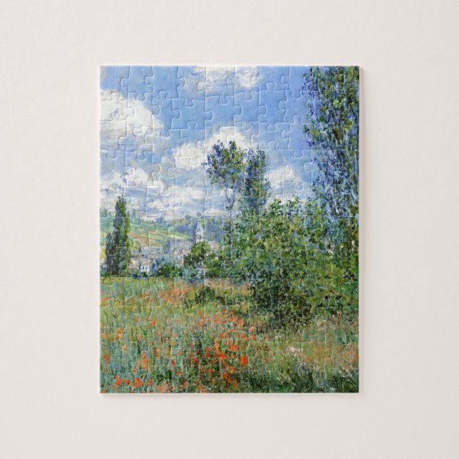 Lane in the Poppy Fields - Claude Monet Jigsaw Puzzle (Vertical)