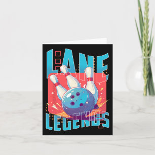 Lane Legends Bowling Sports Design Card