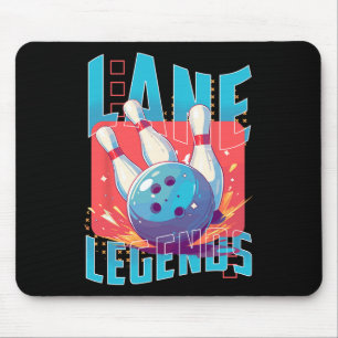 Lane Legends Bowling Sports Design Mouse Mat