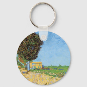 Lane Near Arles by Vincent van Gogh Key Ring