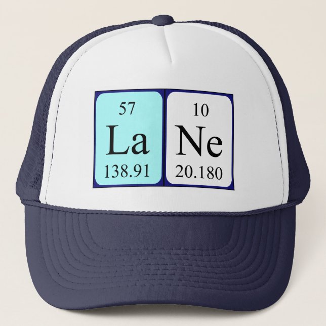 Lane periodic table name hat (Front)